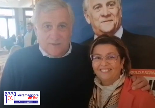 Elezioni Comunali 2024: Antonio Tajani (Forza Italia PPE) appoggia la candidatura di Margherita Di Pumpo a sindaco di Torremaggiore per la coalizione di centrodestra