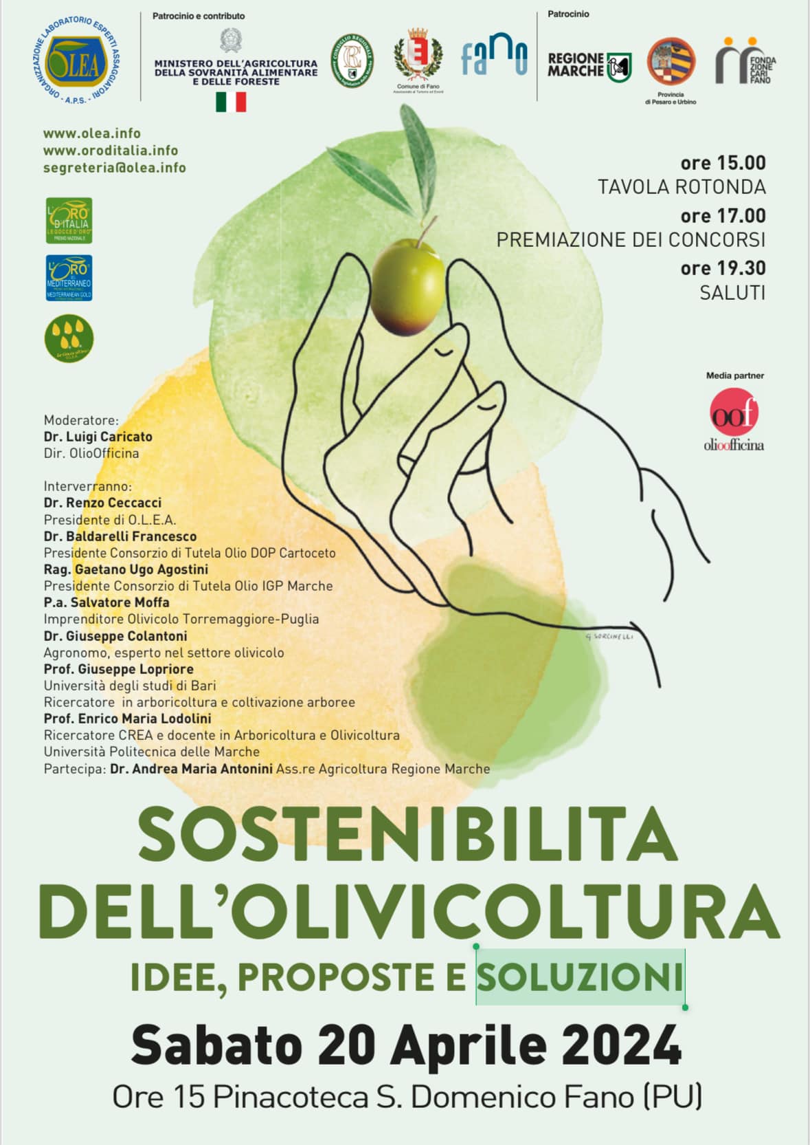 20 e 21 aprile 2024: Gran galà dell’Olio a Fano (PU) all’insegna dell’eccellenza. Ci sarà anche l’intervento dell’imprenditore torremaggiorese Salvatore Moffa Presidente Coldiretti San Severo