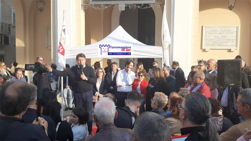 Elezioni Comunali Torremaggiore : intervento dell’ex premier Giuseppe Conte in Piazza della Repubblica