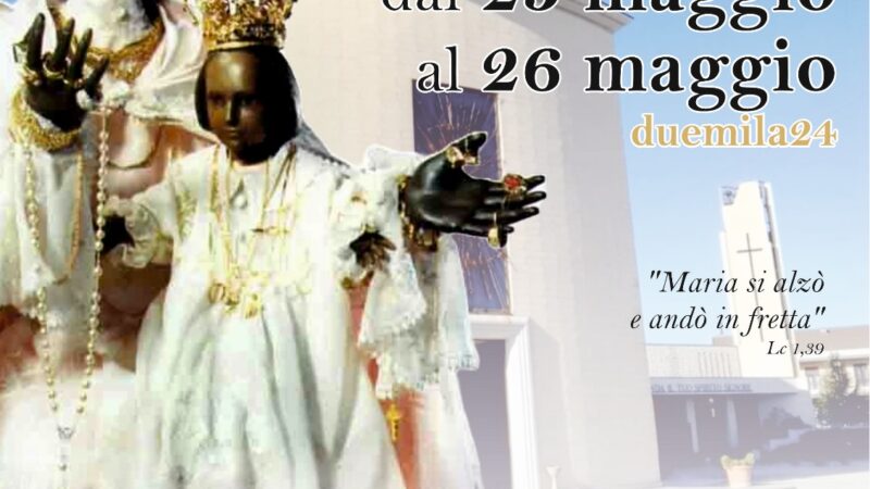 A Torremaggiore dal 23 al 26 maggio 2024 peregrinatio della Madonna Incoronata di Foggia  nella Parrocchia dello Spirito Santo con i padri orionini