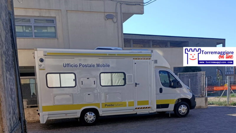 POSTE ITALIANE: DAL 17 SETTEMBRE 2024 A TORREMAGGIORE IN FUNZIONE L’UFFICIO POSTALE MOBILE SOSTITUTIVO