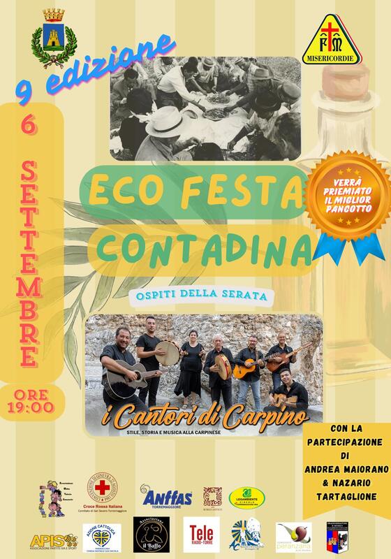 9^EDIZIONE DELLA FESTA CONTADINA IL 6 SETTEMBRE 2024 A TORREMAGGIORE ALLA VILLA COMUNALE FEDERICO II DI SVEVIA A PARTIRE DALLE ORE 19