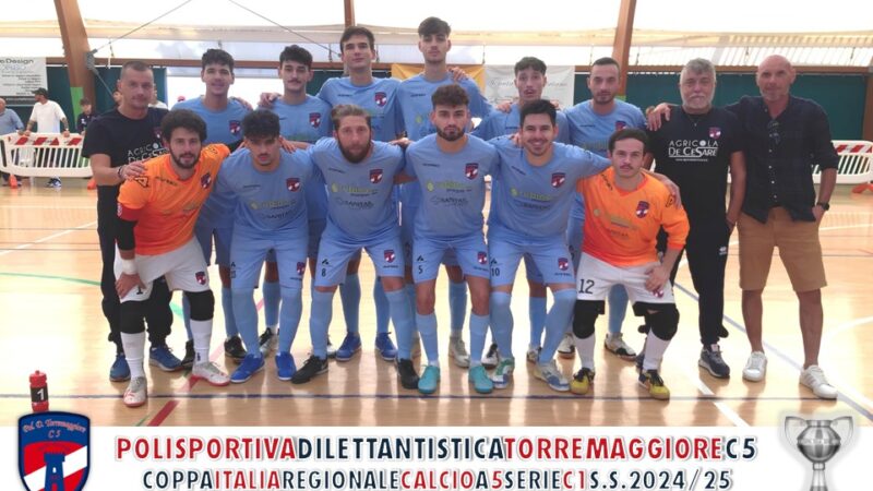 Coppa Italia Regionale Calcio a Cinque: trionfo dei rossoblu della Polisportiva Dilettantistica Torremaggiore C5 contro la SS Montorio nei Frentani C5 con punteggio 5 a 1