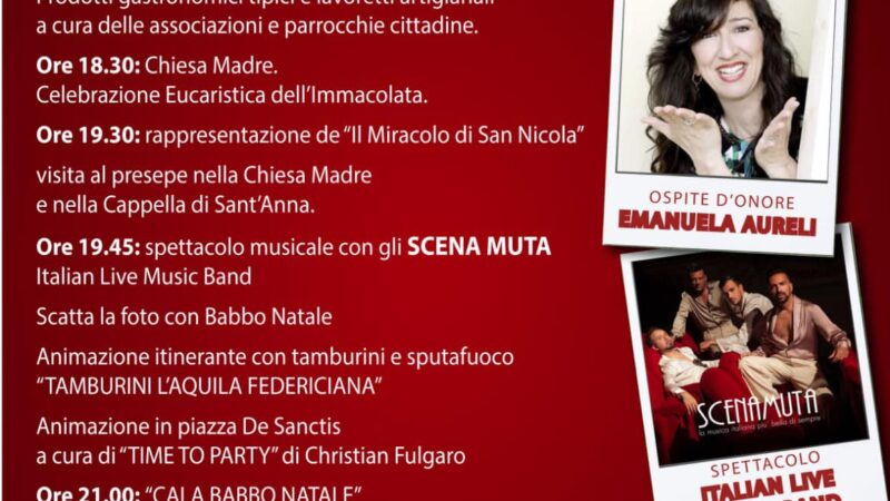 Torremaggiore: programma eventi 7 e 8 dicembre 2024 con i Mercatini di San Nicola su Via Nicola Fiani