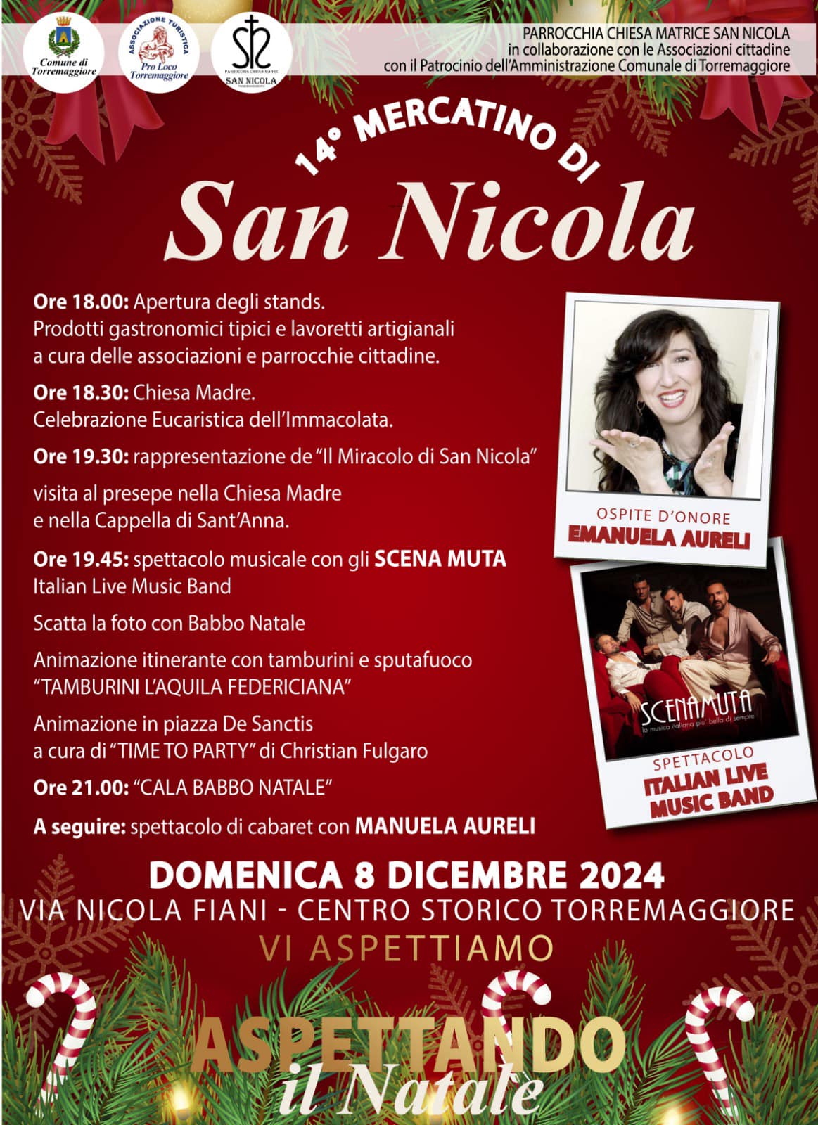 Torremaggiore: programma eventi 7 e 8 dicembre 2024 con i Mercatini di San Nicola su Via Nicola Fiani
