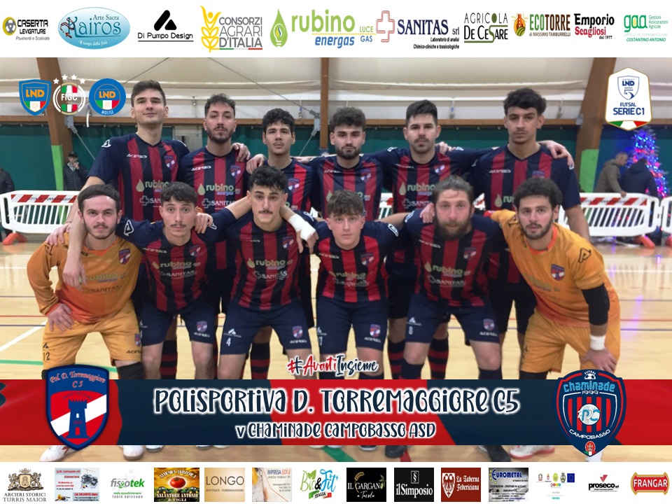 PRIMO PAREGGIO STAGIONALE PER LA POLISPORTIVA TORREMAGGIORE CALCIO A 5 CONTRO LA CHAMINADE CAMPOBASSO ASD: 3 A 3
