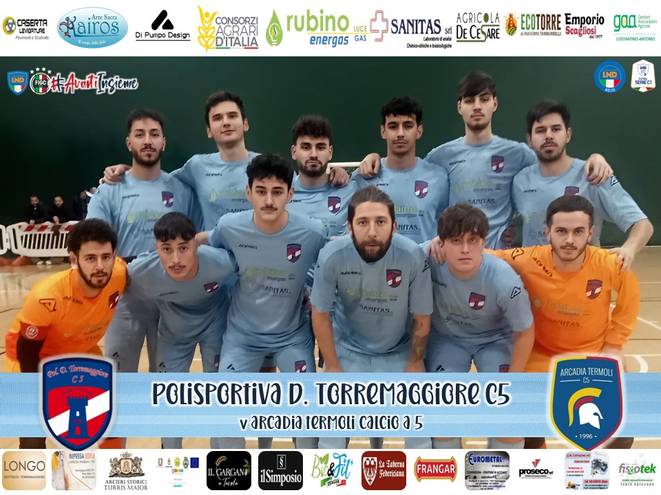 Prima sconfitta casalinga della Polisportiva Torremaggiore Calcio a Cinque contro l’Arcadia Termoli C5