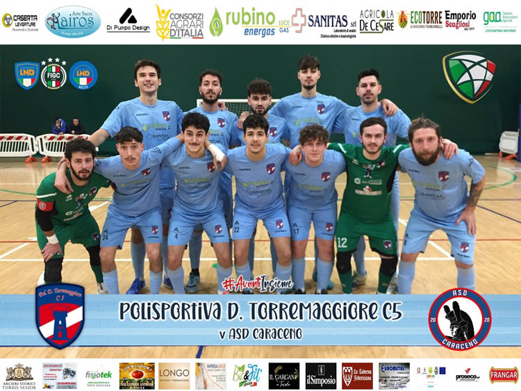 La Polisportiva Torremaggiore Calcio a Cinque ha battuto 5 a 4 l’Asd Caraceno