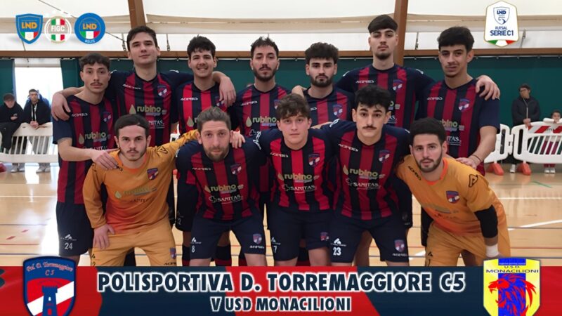 La Polisportiva Torremaggiore Calcio a Cinque ha vinto 2 a 1 contro l’Usd Monacilioni