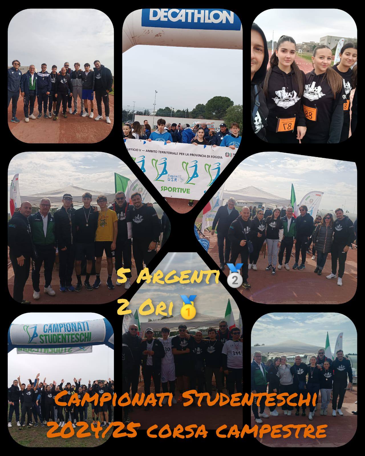 Fase provinciale di Corsa Campestre presso il CUS di Foggia : l’IISS Fiani Leccisotti di Torremaggiore ha conquistato cinque medaglie di argento e due d’oro