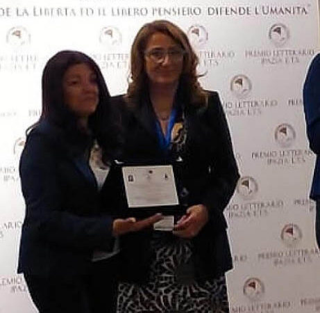 La poesia Jacinta è salva della torremaggiorese Rossella Soldano ha vinto uno dei premi in occasione del Premio letterario Nazionale Ipazia