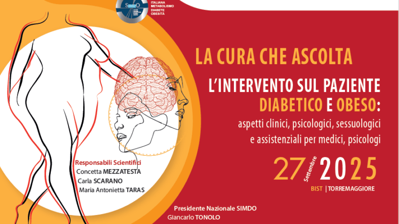 LA CURA CHE ASCOLTA – L’INTERVENTO SUL PAZIENTE DIABETICO E OBESO: SE NE PARLA A TORREMAGGIORE IL 27 SETTEMBRE 2025 ALLA BIST