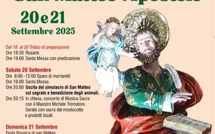 Torremaggiore: programma Festa San Matteo dal 18 al 21 settembre 2025