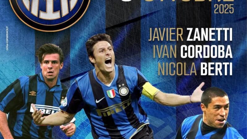Inter Club Torremaggiore: il 6 ottobre 2025 giornata con i campioni nerazzurri Zanetti, Cordoba e Berti