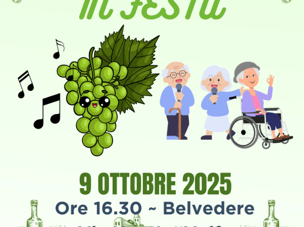 Uva in Festa giovedì 9 ottobre 2025 alle 16.30 al belvedere di Via Ugo La Malfa di Torremaggiore
