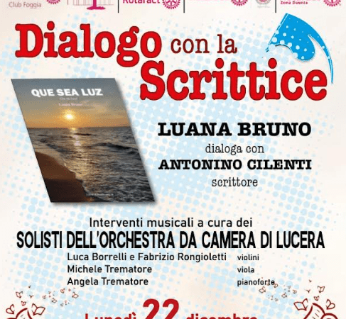 Dialogo con la  poetessa Luana Bruno e lo scrittore Antonino Cilenti: se ne parla a Torremaggiore al Castello Ducale De Sangro lunedì 22 dicembre 2025 a partire dalle 18.30