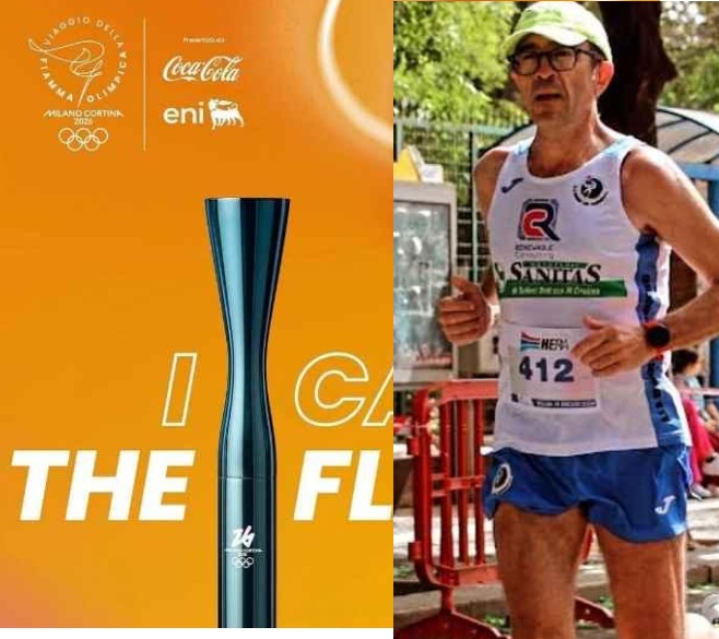 XXV Giochi olimpici invernali di Milano Cortina 2026: il maratoneta Michelangelo Moscatelli dell’ASD Running Torremaggiore sarà uno dei  tedofori con la torcia olimpica