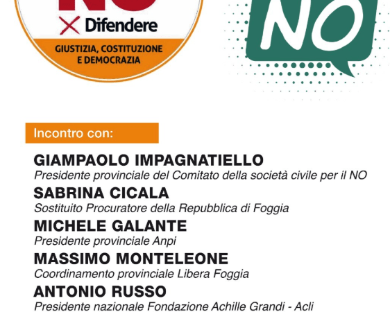Torremaggiore: evento per il No al Referendum il 29 gennaio 2026 alle ore 18 presso il Castello Ducale De Sangro