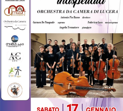Inaugurazione della XVII stagione Concertistica Terre Federiciane sabato 17 gennaio 2025 alle ore 19 al Castello Ducale De Sangro di Torremaggiore