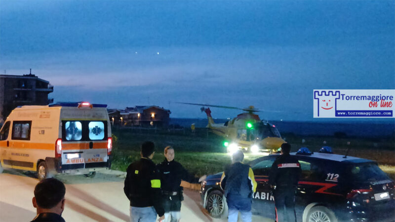 QUARANTOTTENNE TRASPORTATO IN CODICE ROSSO TRAMITE ELIAMBULANZA DA TORREMAGGIORE AL POLICLINICO RIUNITI DI FOGGIA: PLAUSO A TUTTI I SANITARI DEL 118 PER l’EFFICACE SALVATAGGIO