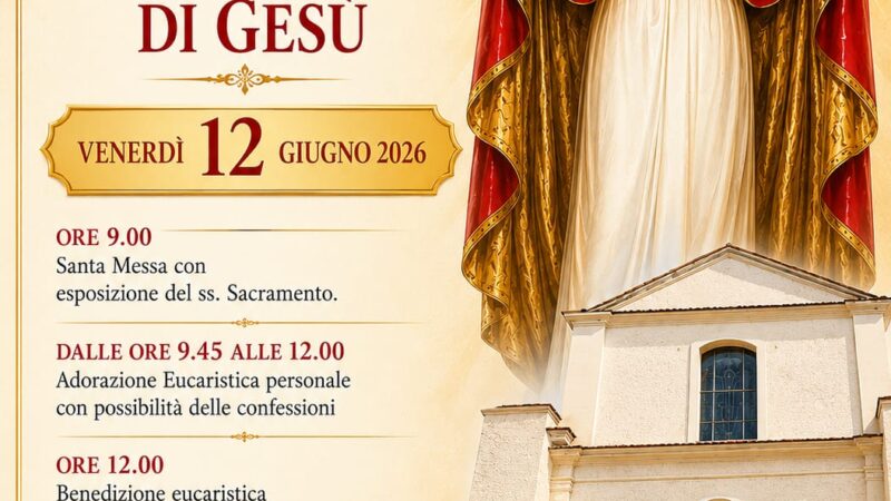 12 giugno 2026: programma della festa del Sacro Cuore di Gesù presso la Chiesa del Covento Sacro Cuore nel quartiere San Matteo di Torremaggiore