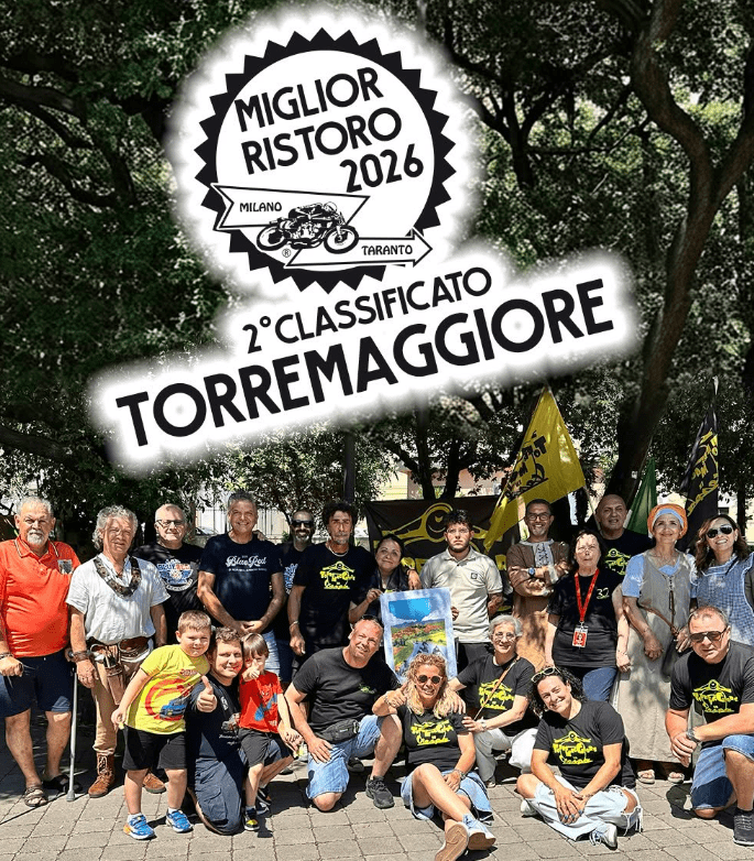 Classifica Ristori Milano Taranto 2026: Torremaggiore si è classificata al secondo posto, plauso all’Associazione Torremaggiore In vespa