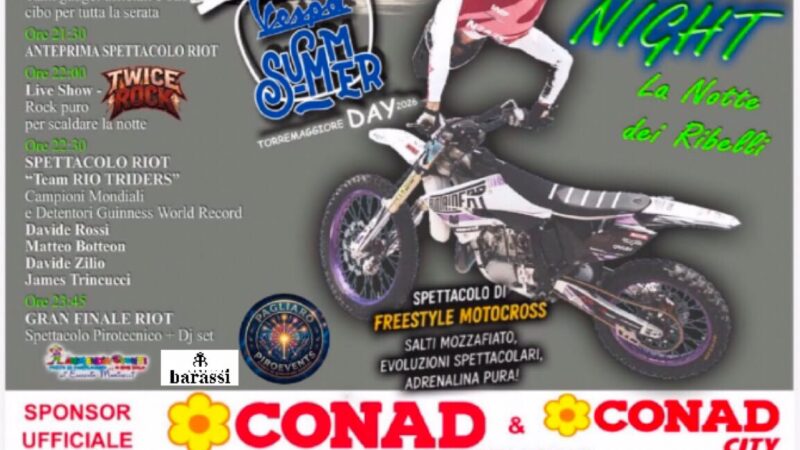TORREMAGGIORE: IL 16 AGOSTO 2026 TORNA IL VESPA SUMMER DAY CON LA RIOT NIGHT, PROGRAMMA DETTAGLIATO